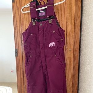 Girls 3T Berne winter overalls nwot